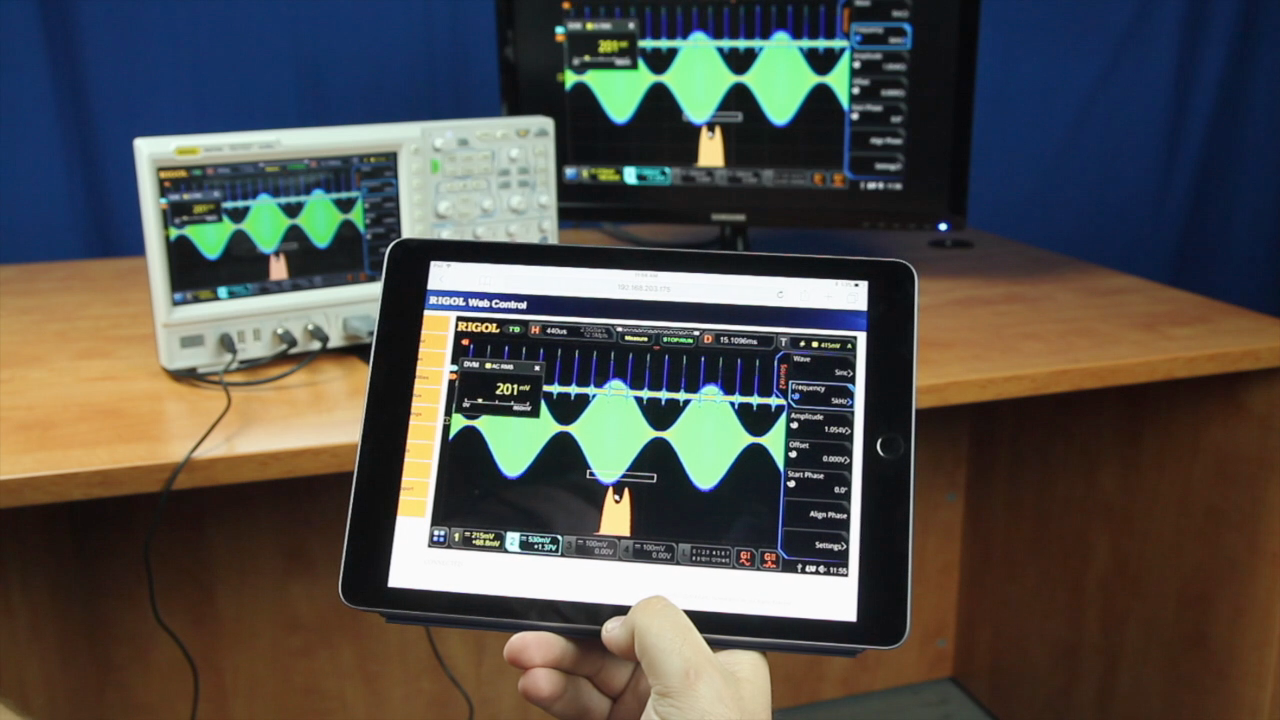 Улучшенный пользовательский интерфейс в осциллографах Rigol MSO7000